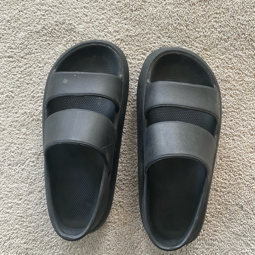 Black Slide Sandals